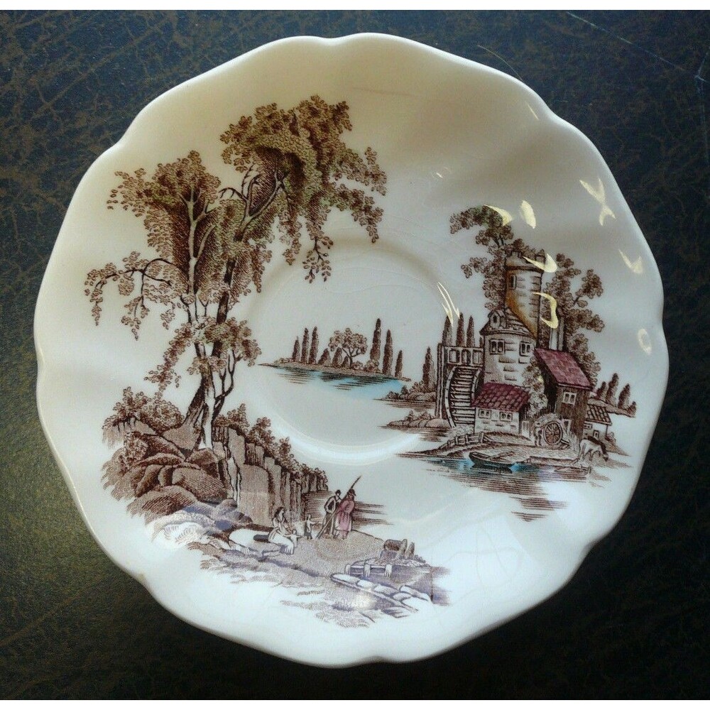 Vintage Original Johnson Bros The Old Mill Saucer 5½"